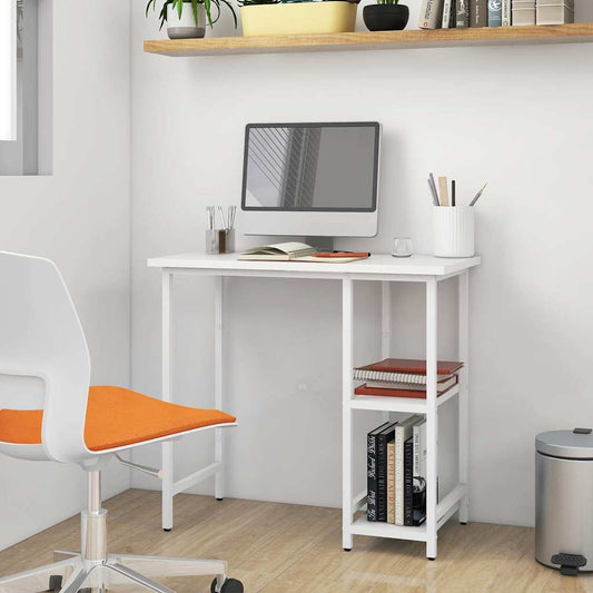 Computer Desk | White | MDF | 80x40x72 cm |  Durable  | Computer Desk