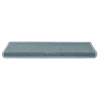 Stair Mats 15 pcs 65x21x4 cm Sea Blue Rectangular Edge