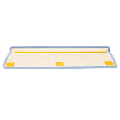 Stair Mats 15 pcs 65x21x4 cm Sea Blue Rectangular Edge