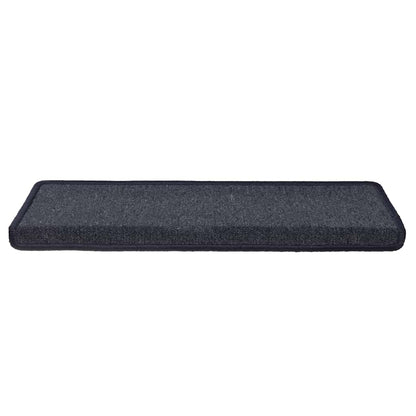 Stair Mats 15 pcs 65x21x4 cm Dark Grey and Blue Rectangular Edge