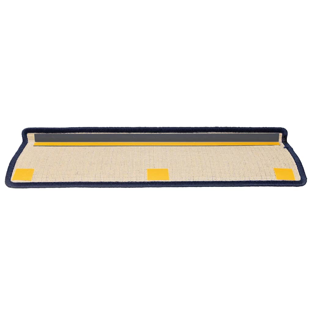 Stair Mats 15 pcs 65x21x4 cm Dark Grey and Blue Rectangular Edge