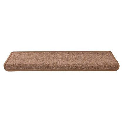 Stair Mats 15 pcs 65x21x4 cm Brown Rectangular Edge
