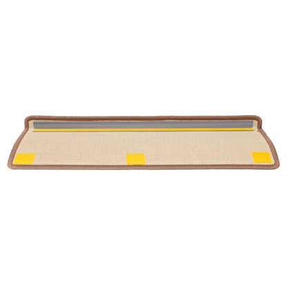 Stair Mats 15 pcs 65x21x4 cm Brown Rectangular Edge