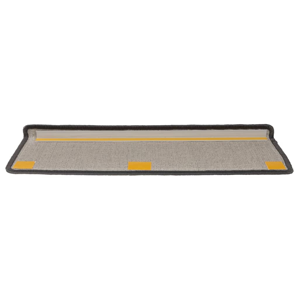 Stair Mats 15 pcs 65x21x4 cm Dark Grey Rectangular Edge