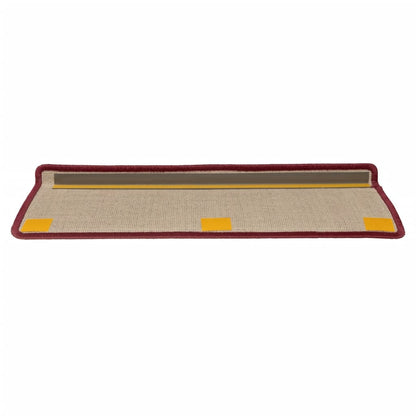 Stair Mats 15 pcs 65x21x4 cm Bordeaux Rectangular Edge