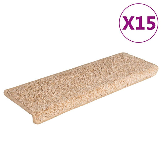 Stair Tread | Set of 15 | Gold | 100% Polypropylene | 65 x 21 cm