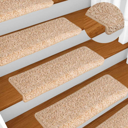Stair Tread | Set of 15 | Gold | 100% Polypropylene | 65 x 21 cm