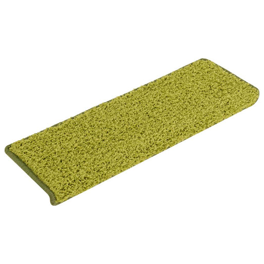 Stair Tread | Set of 15 | Green | 100% Polypropylene | 65 x 21 cm