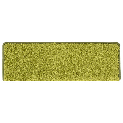 Stair Mats 15 pcs 65x21x4 cm Green Rectangular Edge