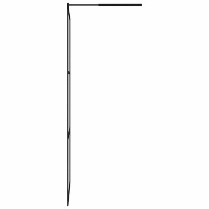 Walk-in Shower Wall with Clear ESG Glass Black 115x195 cm