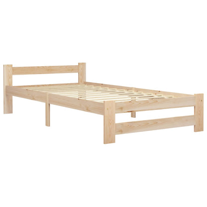 Bed Frame | Natural Wood | Solid Pine Wood, Plywood | Single | Tough