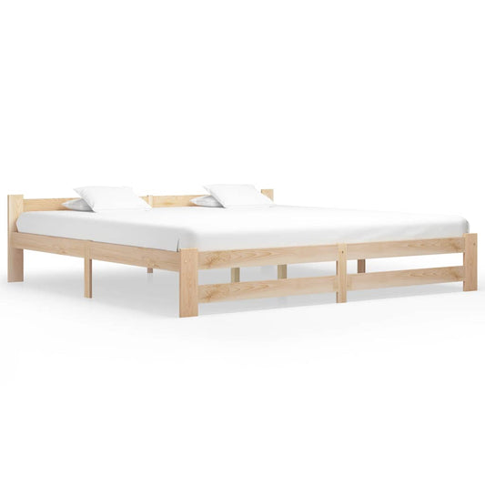 Bed Frame without Mattress Solid Pine Wood 200x200 cm