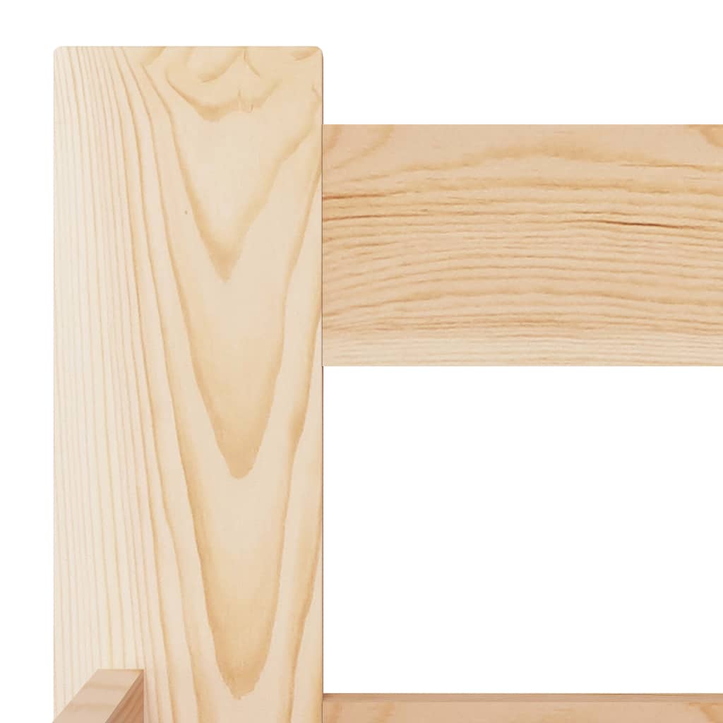 Bed Frame | Natural Wood | Solid pine wood, Plywood | Double | Durable