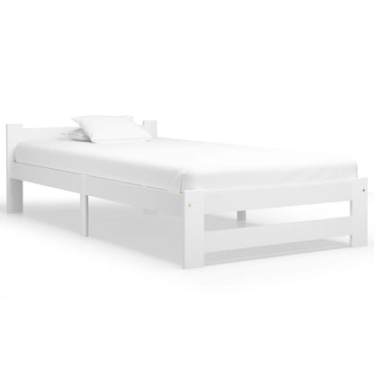 Bed Frame | White | Solid pine wood, plywood | Single | Durable