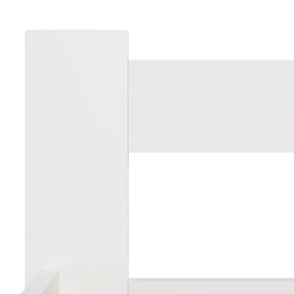 Bed Frame without Mattress White Solid Pine Wood 120x200 cm