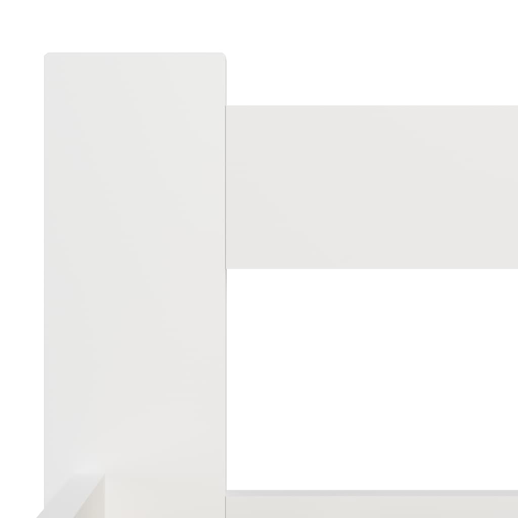 Bed Frame without Mattress White Solid Pine Wood 140x200 cm
