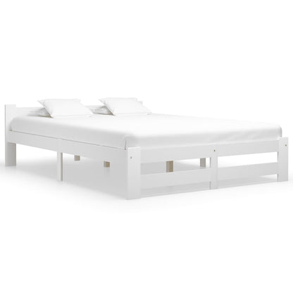 Bed Frame | White | Solid pine wood, plywood | 160x200 cm |  Durable