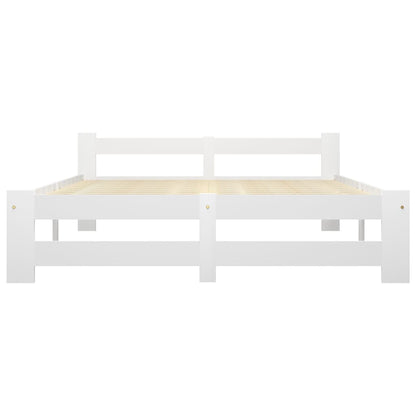 Bed Frame | White | Solid pine wood, plywood | 160x200 cm |  Durable