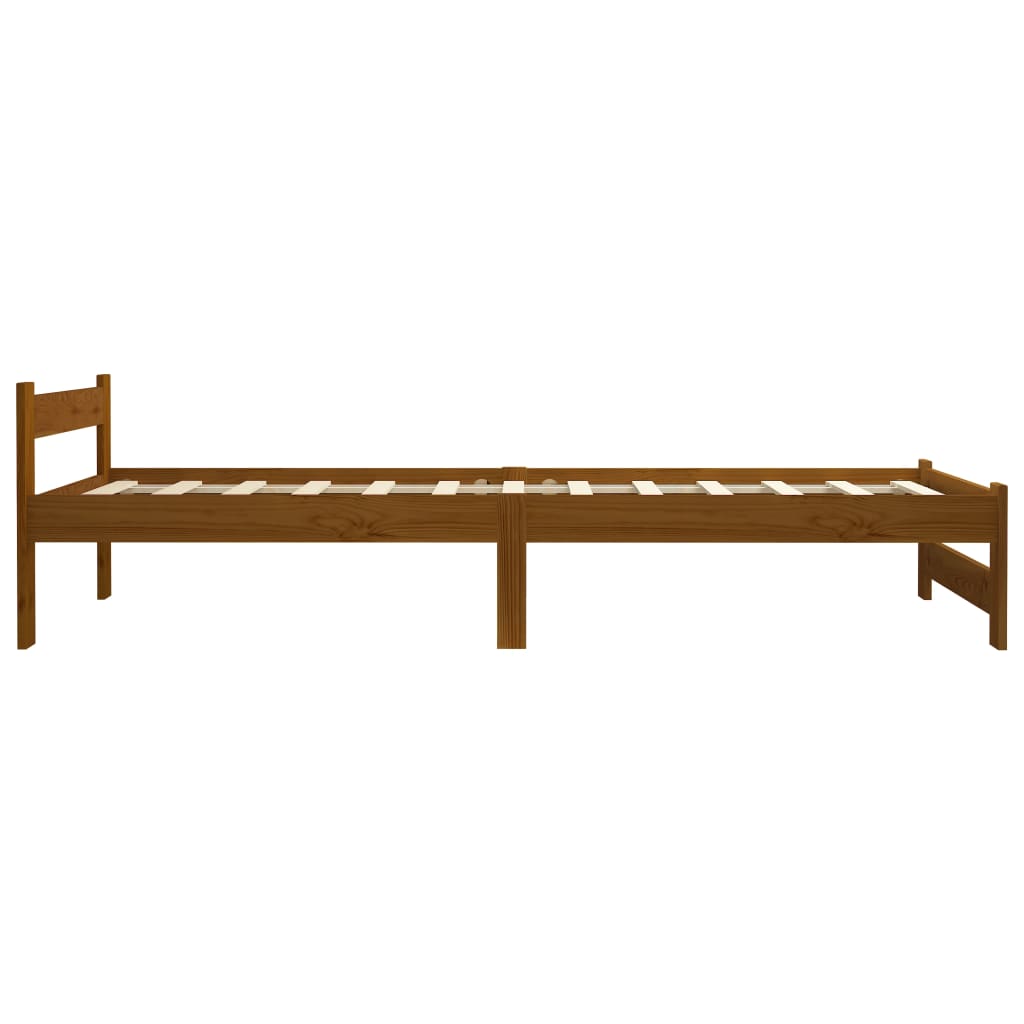Bed Frame | Honey brown | Solid pine wood, plywood | Single | Durable