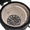 2-in-1 Kamado Barbecue Grill Smoker Ceramic 56 cm Black