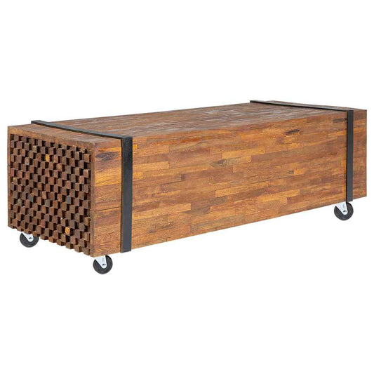 326172 vidaXL Coffee Table 110x45x38 cm Solid Teak Wood