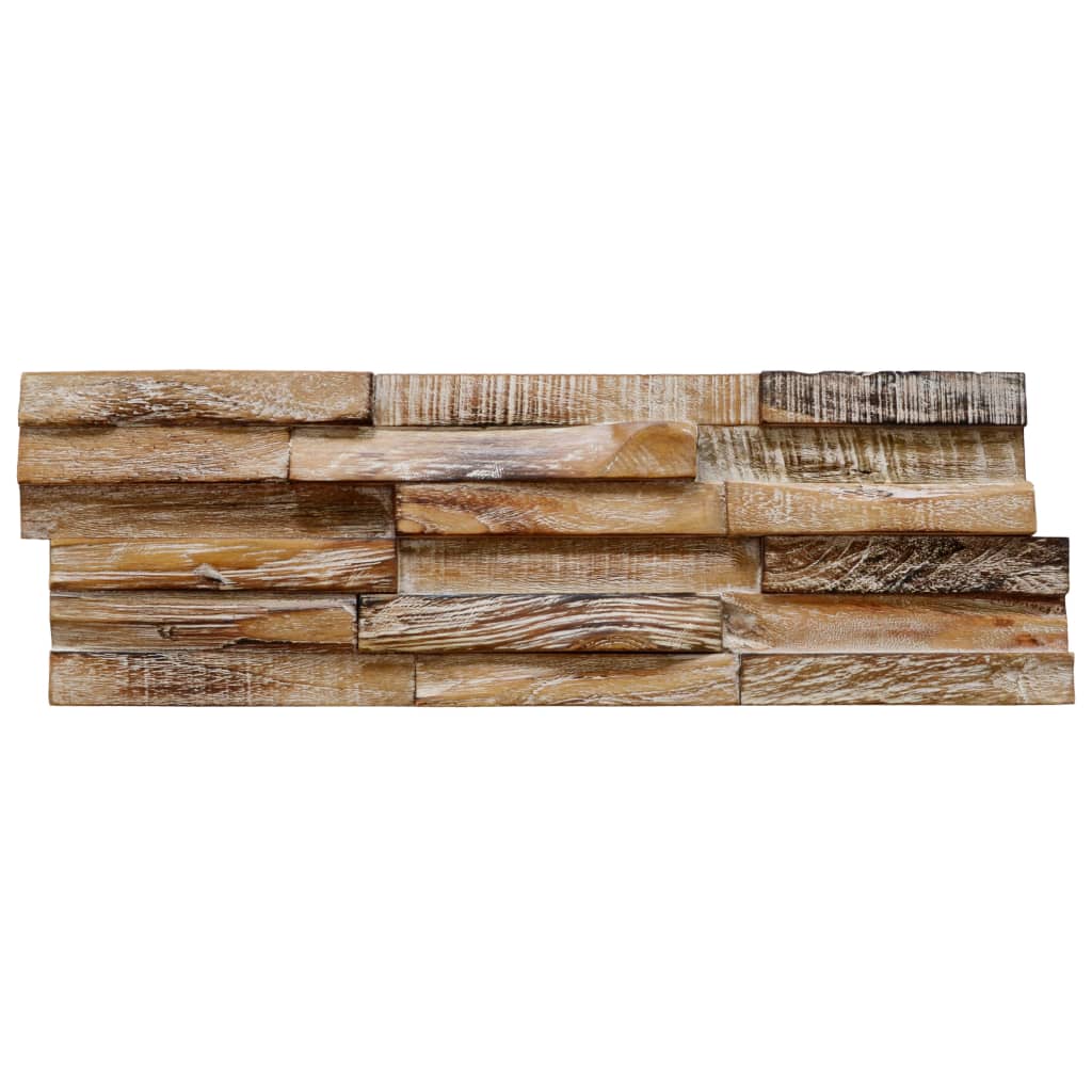 3D Wall Cladding Panels 10 pcs 1.01 m² Solid Teak Wood