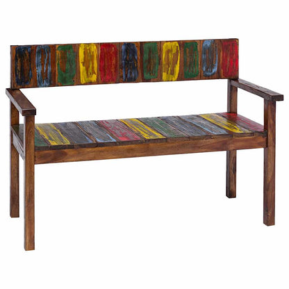 vidaXL Dining Chair Set of 4 Multicolour Solid reclaimed wood Standard