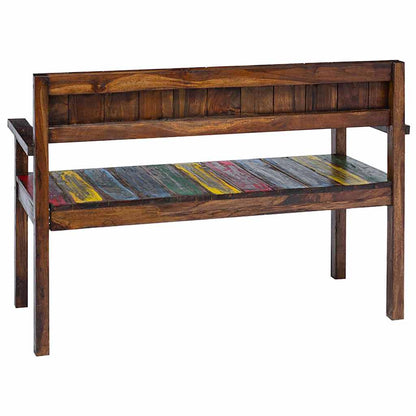 vidaXL Dining Chair Set of 4 Multicolour Solid reclaimed wood Standard