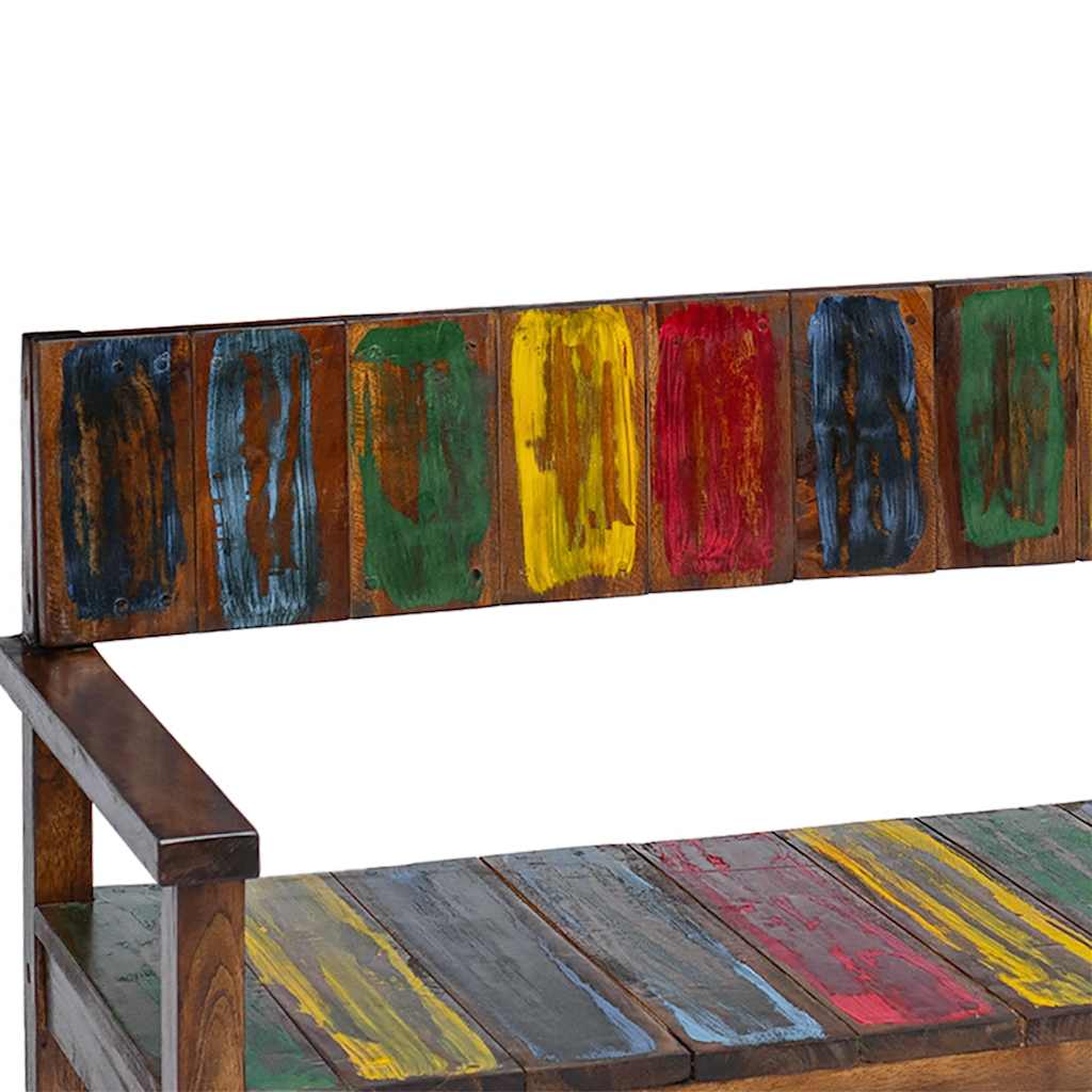 vidaXL Dining Chair Set of 4 Multicolour Solid reclaimed wood Standard