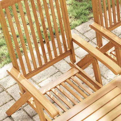 Folding Patio Chairs 4 pcs Solid Acacia Wood