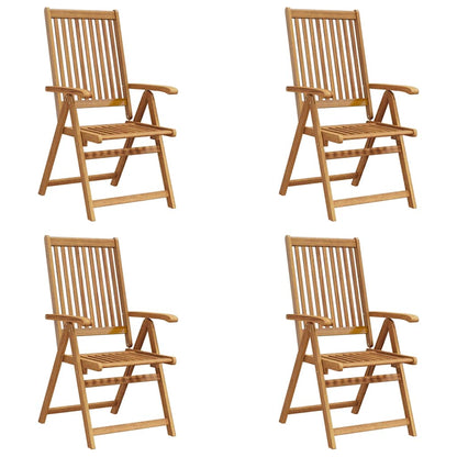 Folding Patio Chairs 4 pcs Solid Acacia Wood