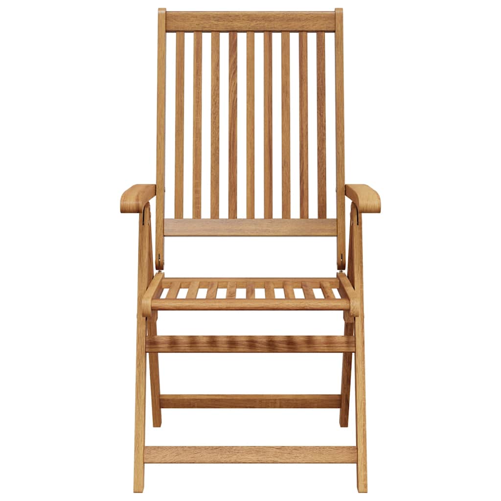 Folding Patio Chairs 4 pcs Solid Acacia Wood