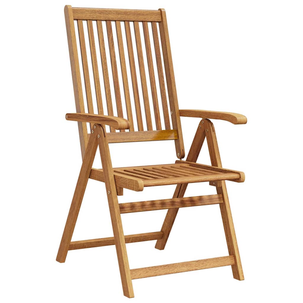 Folding Patio Chairs 6 pcs Solid Acacia Wood
