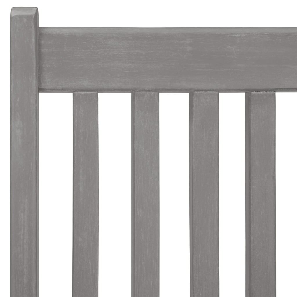 Garden Chair | Set of 4 | Grey | Solid Acacia Wood | Standard | Foldable