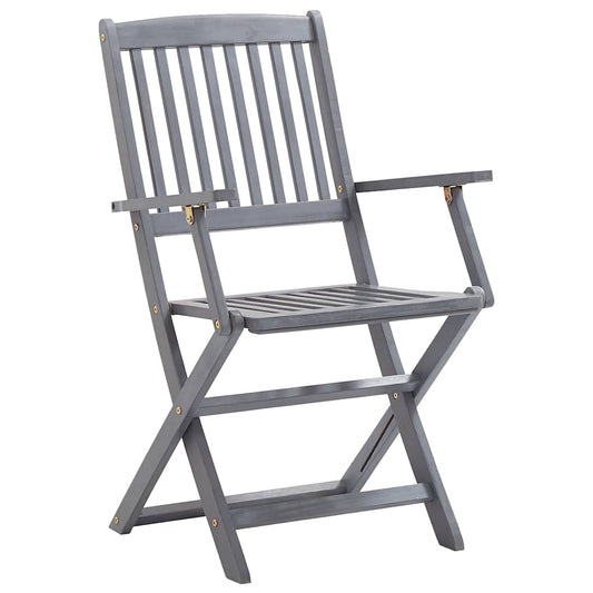 Folding Chairs 6 pcs Solid Acacia Wood