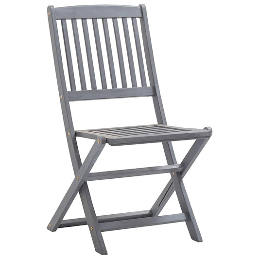 3065520 vidaXL Folding Chairs 6 pcs Solid Acacia Wood (46335+46336)