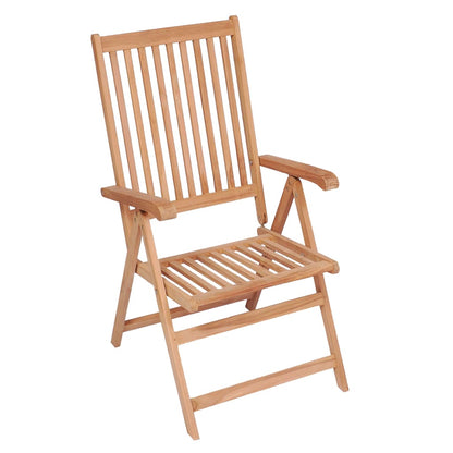 Reclining Patio Chairs 4 pcs Solid Teak Wood
