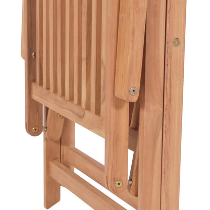 Reclining Patio Chairs 4 pcs Solid Teak Wood