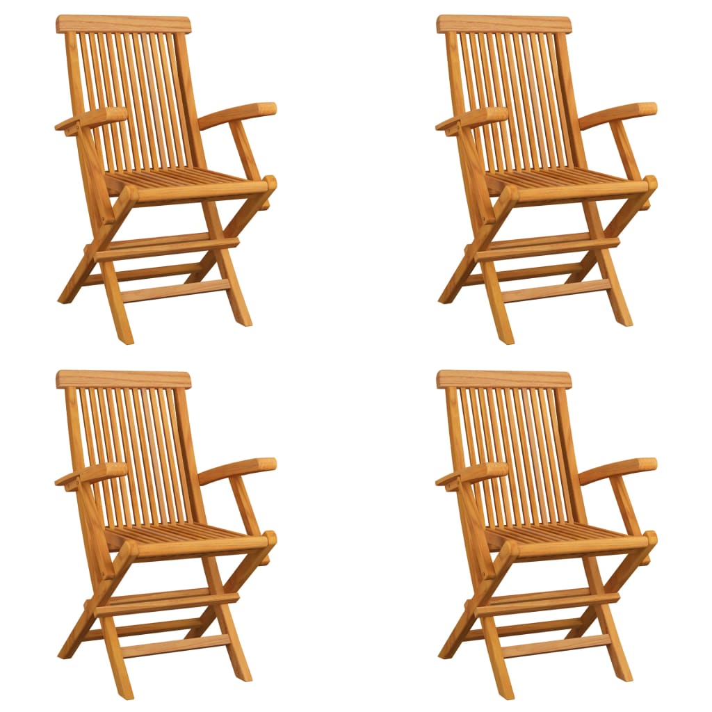Garden Chair | Set of 4 | Teak | Solid Teak Wood | Standard | Foldable