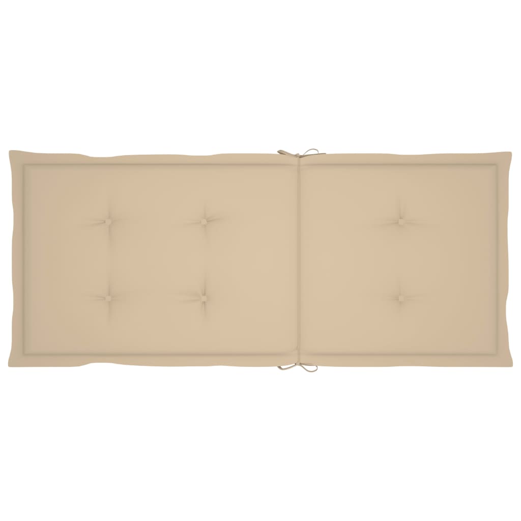 Patio Chairs 4 pcs with Beige Cushions Solid Teak Wood