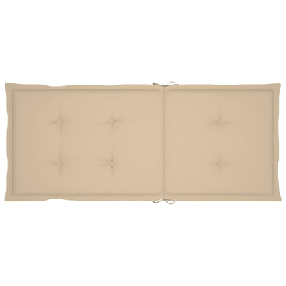 Patio Chairs 4 pcs with Beige Cushions Solid Teak Wood