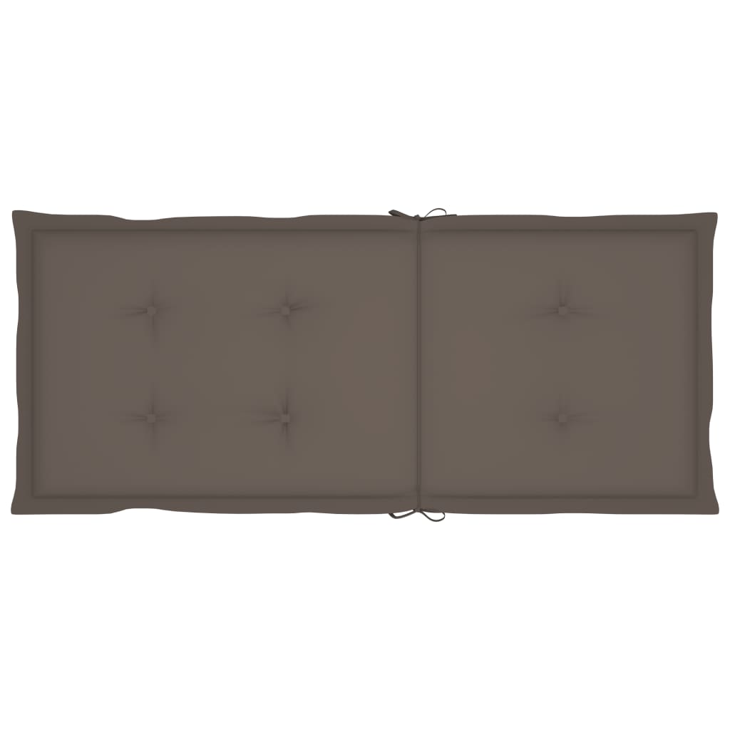 Patio Chairs 4 pcs with Taupe Cushions Solid Teak Wood