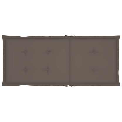 Patio Chairs 4 pcs with Taupe Cushions Solid Teak Wood