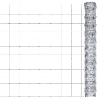 Garden Fence Galvanised Steel 50x1.25 m Silver