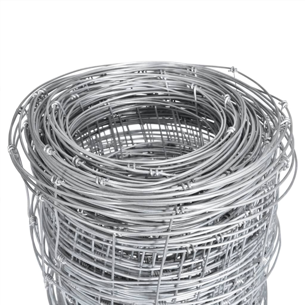 Garden Fence Galvanised Steel 50x1.25 m Silver