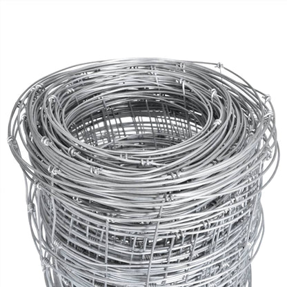 Garden Fence Galvanised Steel 50x1.25 m Silver