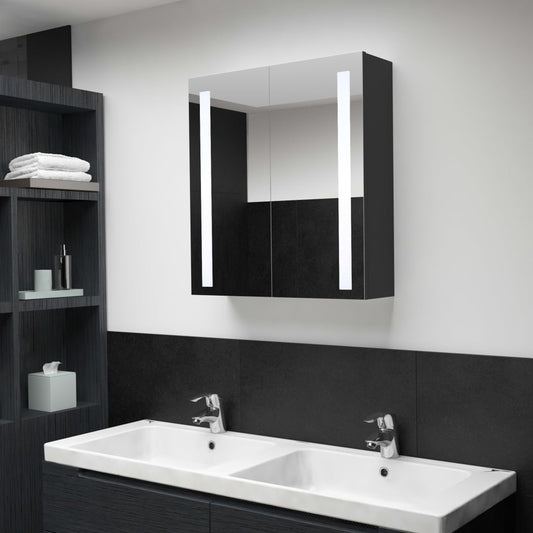 Bathroom Cabinet | Anthracite | MDF with melamine finish, glass | Medium