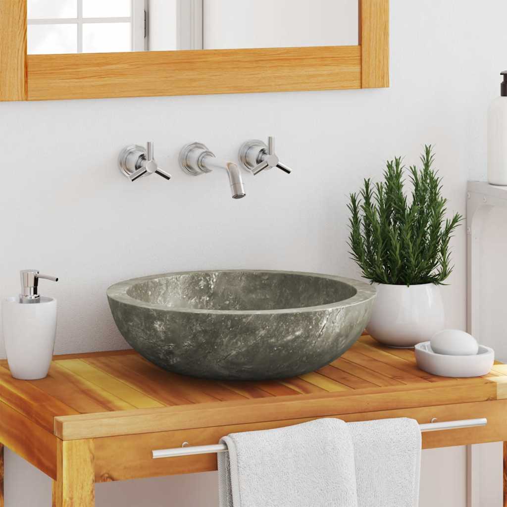 Sink Grey Ø40x12 cm Marble