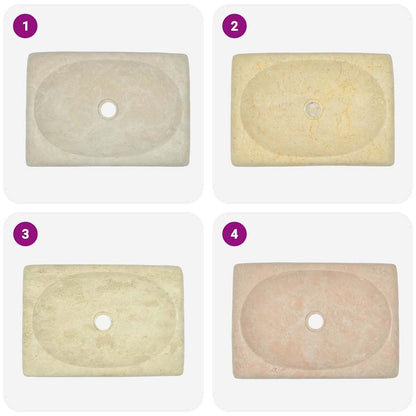Sink Cream 50x35x10 cm Marble
