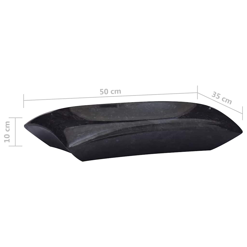 Sink Black 50x35x10 cm Marble